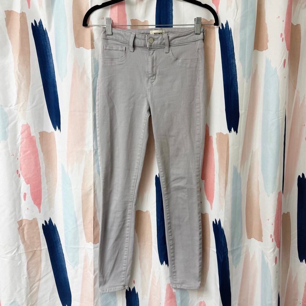 L’Agence Light Gray Skinny Leg Denim Jeans Size 25